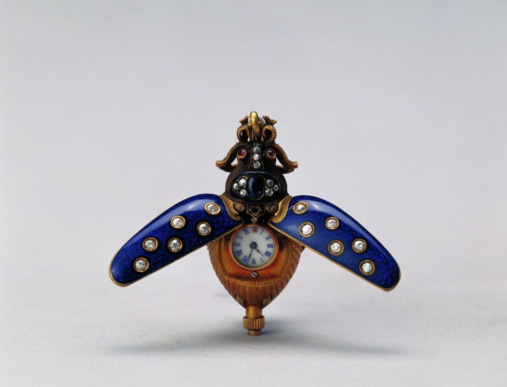 图片[1]-Gold Inlaid Diamond Taurus Watch-China Archive